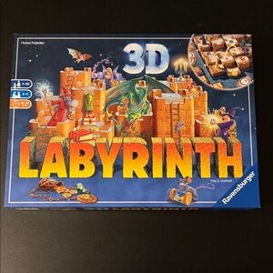 Ravensburger 3D Labyrinth Game with Blue and Yellow Accents